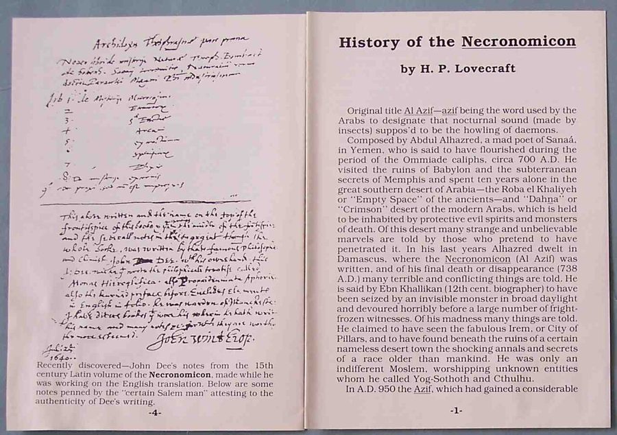 Lovecraft, H.P., "History of the Necronomicon".jpg